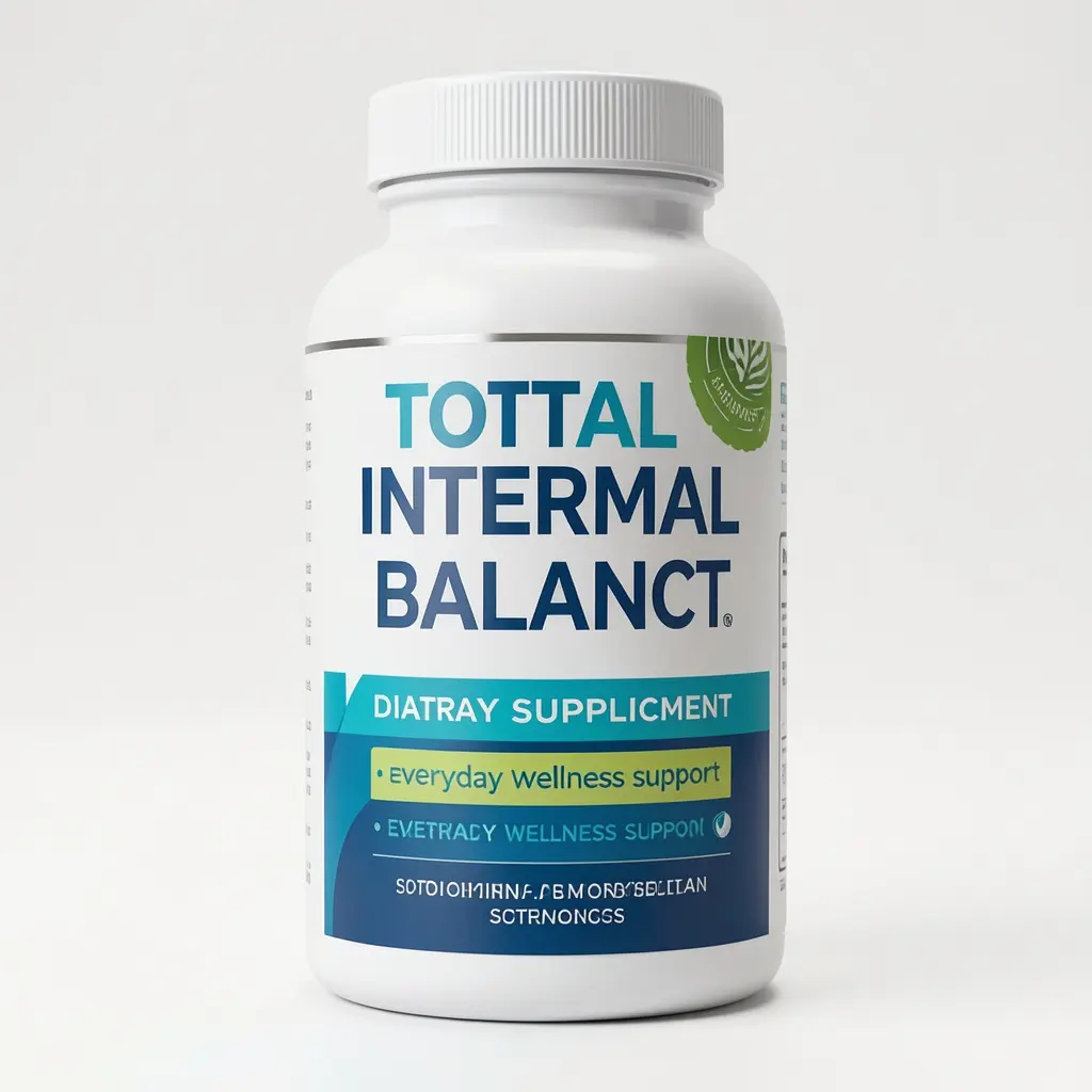 Total Internal Balance dietary supplement bottle for everyday wellness support